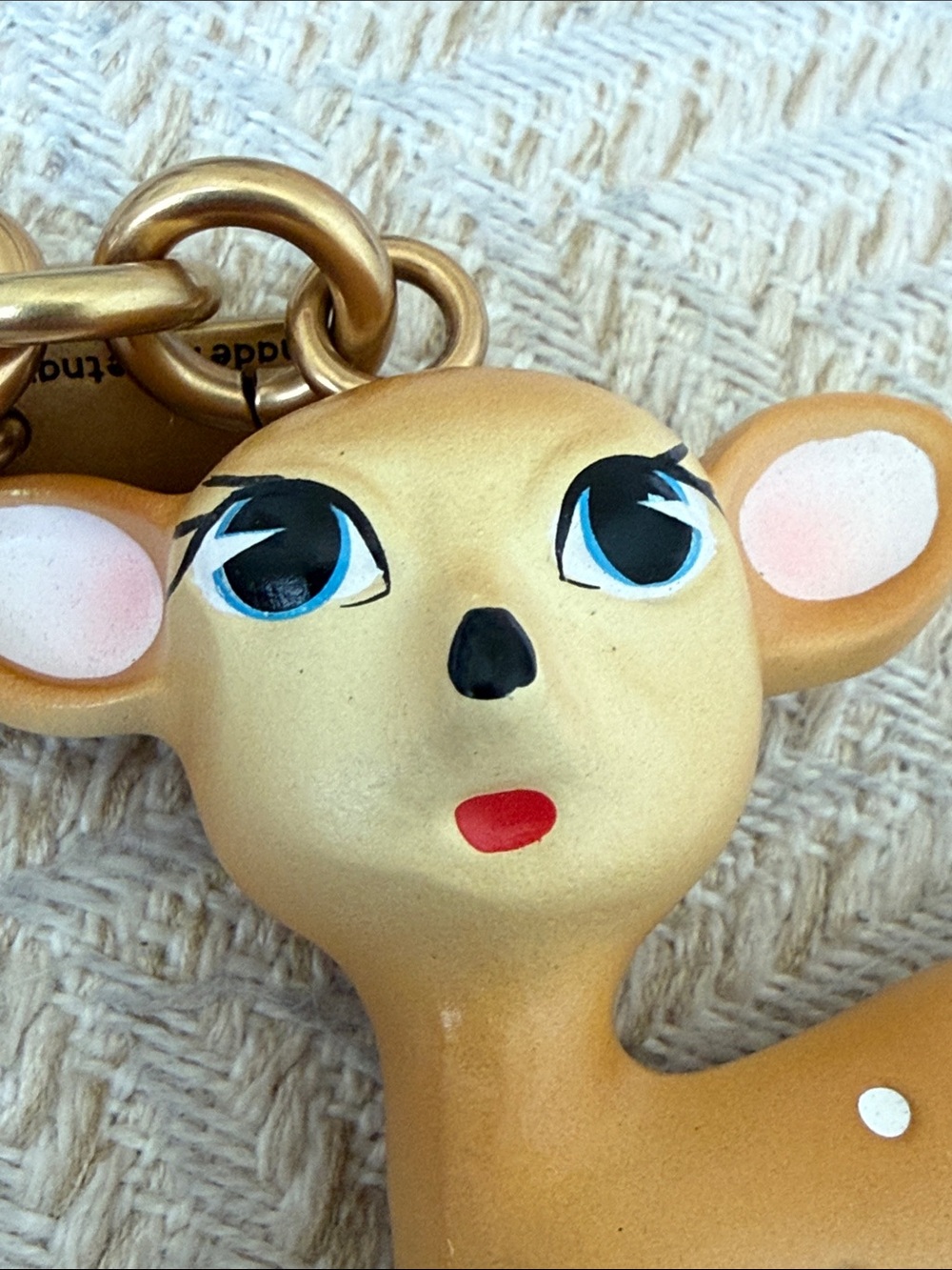 Coach Deer Bag Charm Gold Tan NWT - Picture 6 of 6